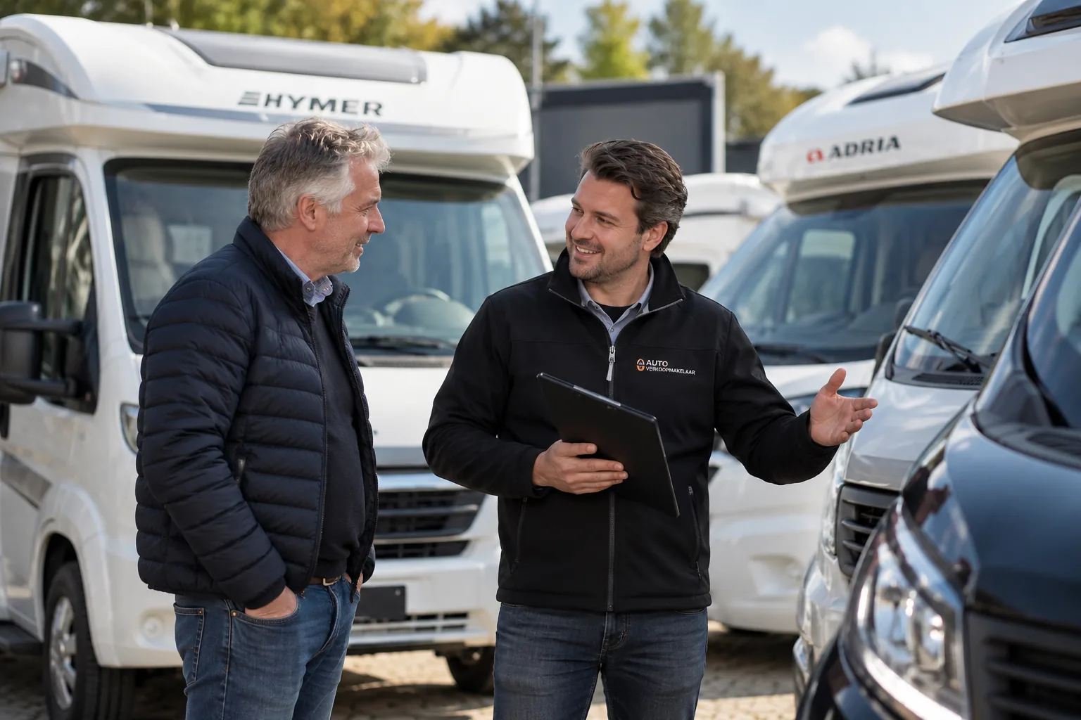 Verkoopgesprek bij campers via AVM Auto Verkoop Makelaar